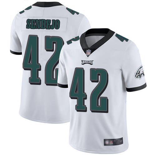 Men Philadelphia Eagles #42 Andrew Sendejo White Vapor Untouchable NFL Jersey Limited Player Football